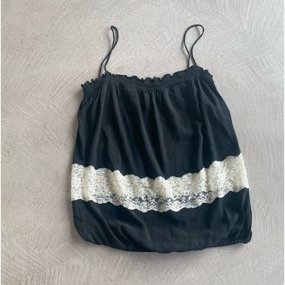 Dolce & Gabbana 00s Silk Lace Camisole strappy tube Chiffon Top whimsygoth S - Picture 9 of 15